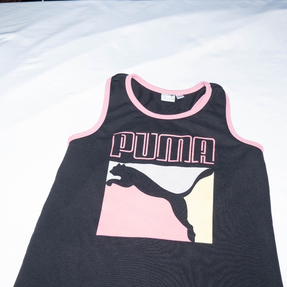 Puma Big Girl's Large (12-14) Black Pink Multicolored Tank Top Sleeveless Dress - Picture 5 of 10